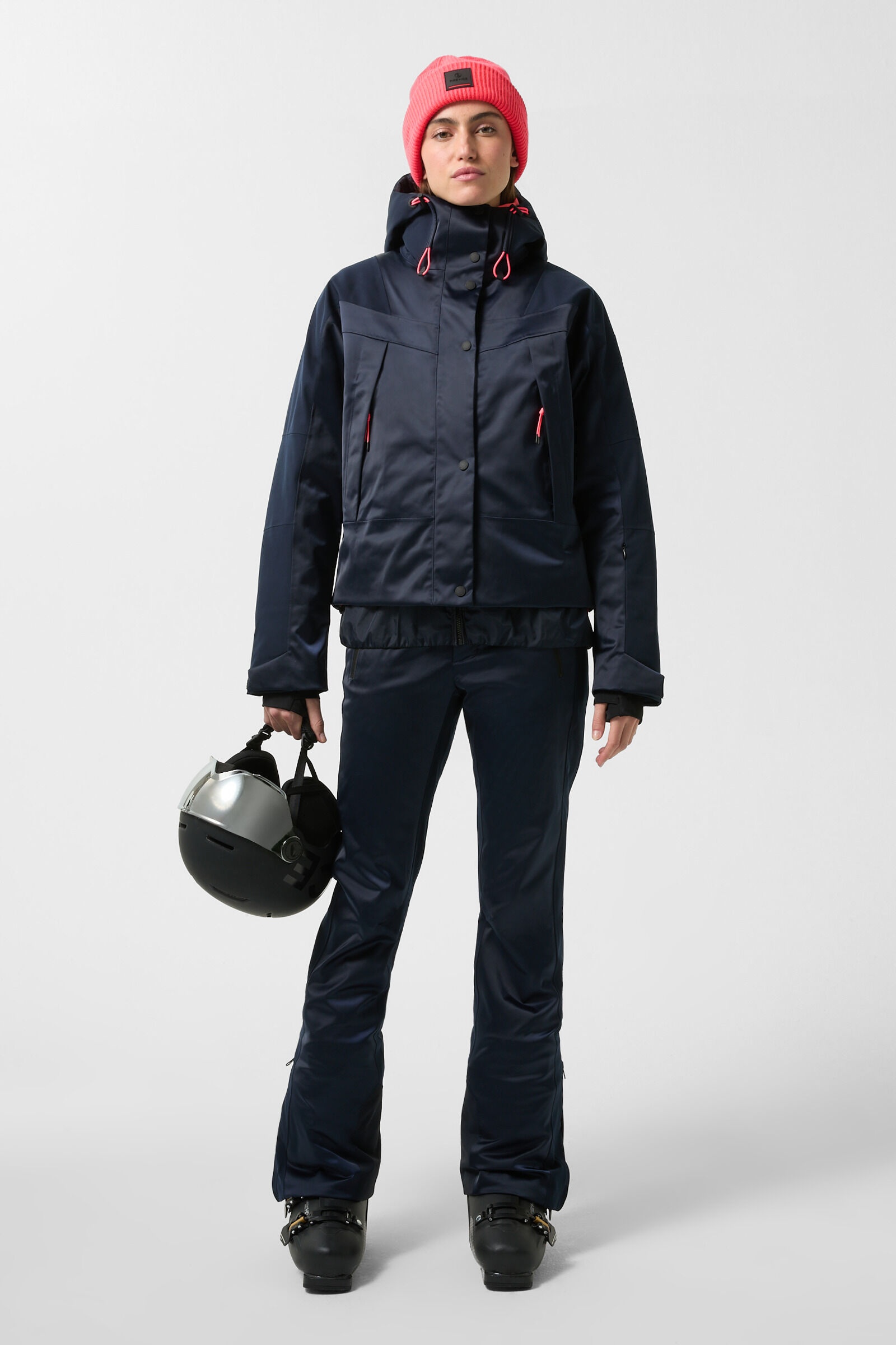 Tinka Ski jacket in Navy blue/Coral - 3