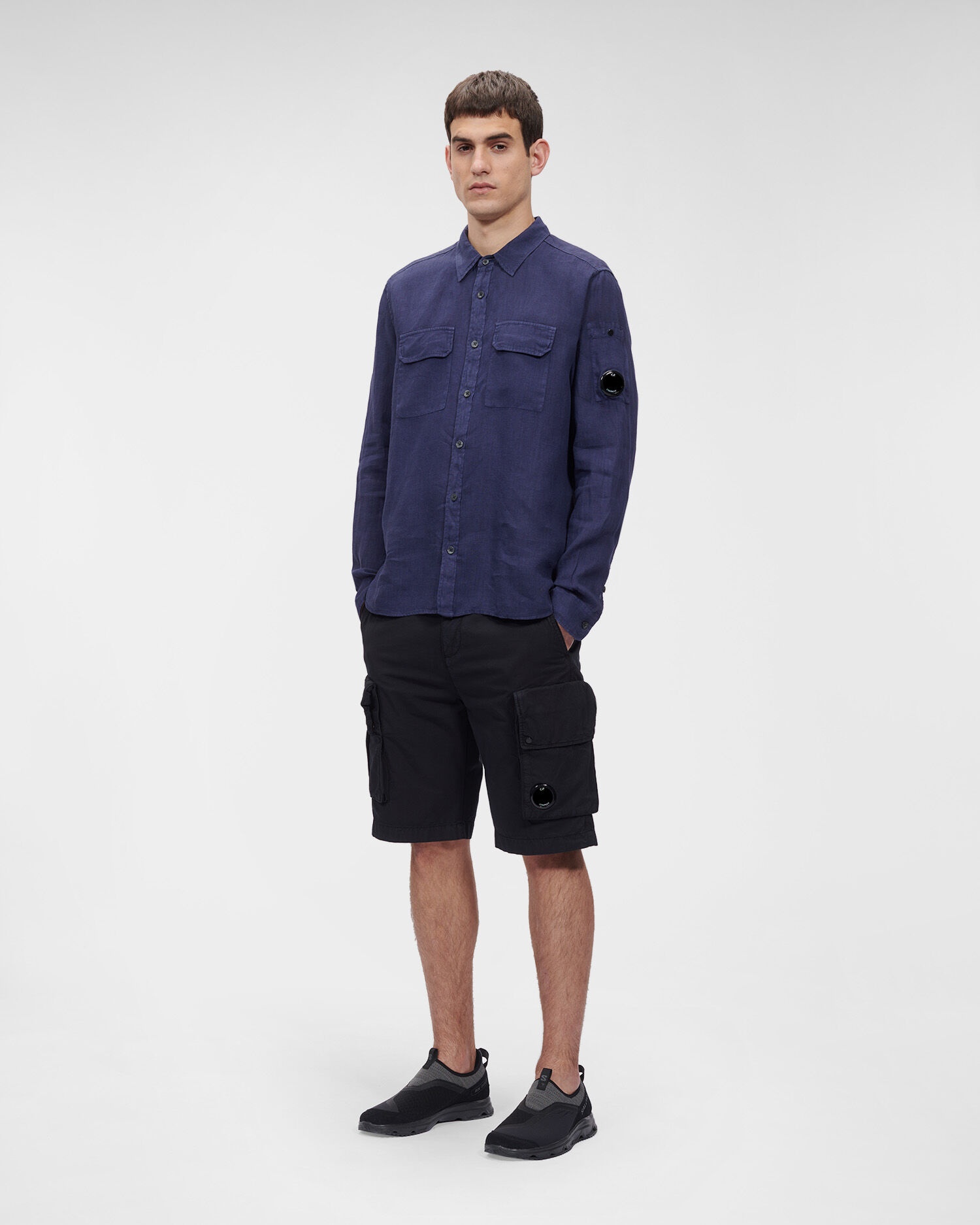Resined Linen Pocket Shirt - 3