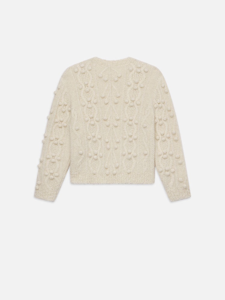 Popcorn Pullover in Cream - 4