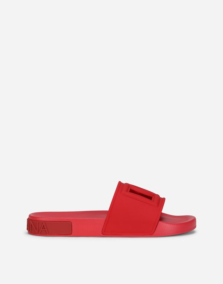 Rubber beachwear sliders with DG Millennials logo - 1