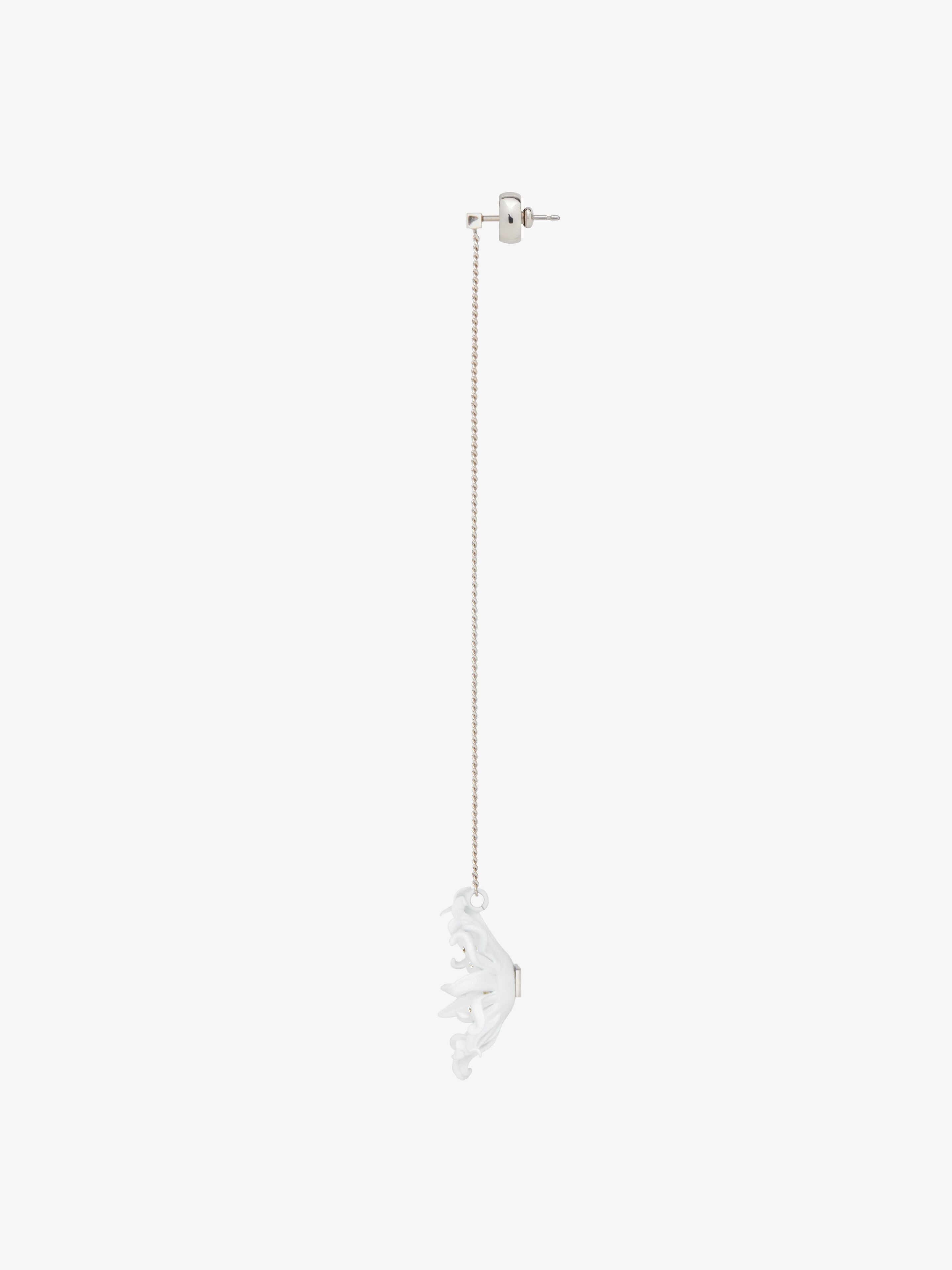 DAISY EARRING IN METAL AND ENAMEL WITH CRYSTALS - 5