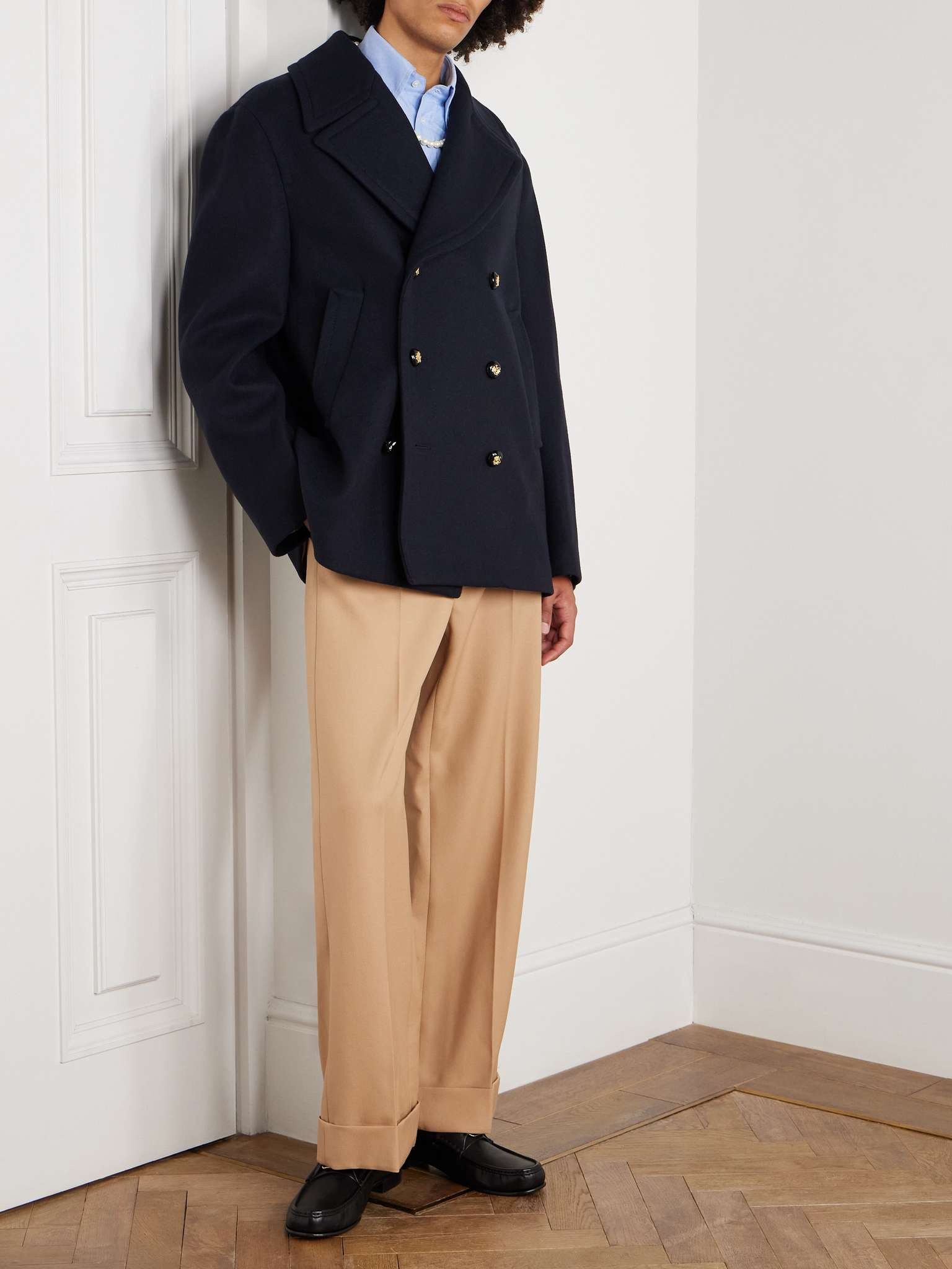 Double-Breasted Wool Peacoat - 2