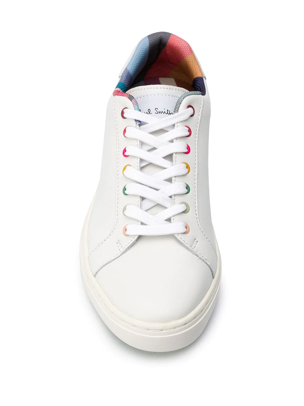 stripe lined lace-up sneakers - 4