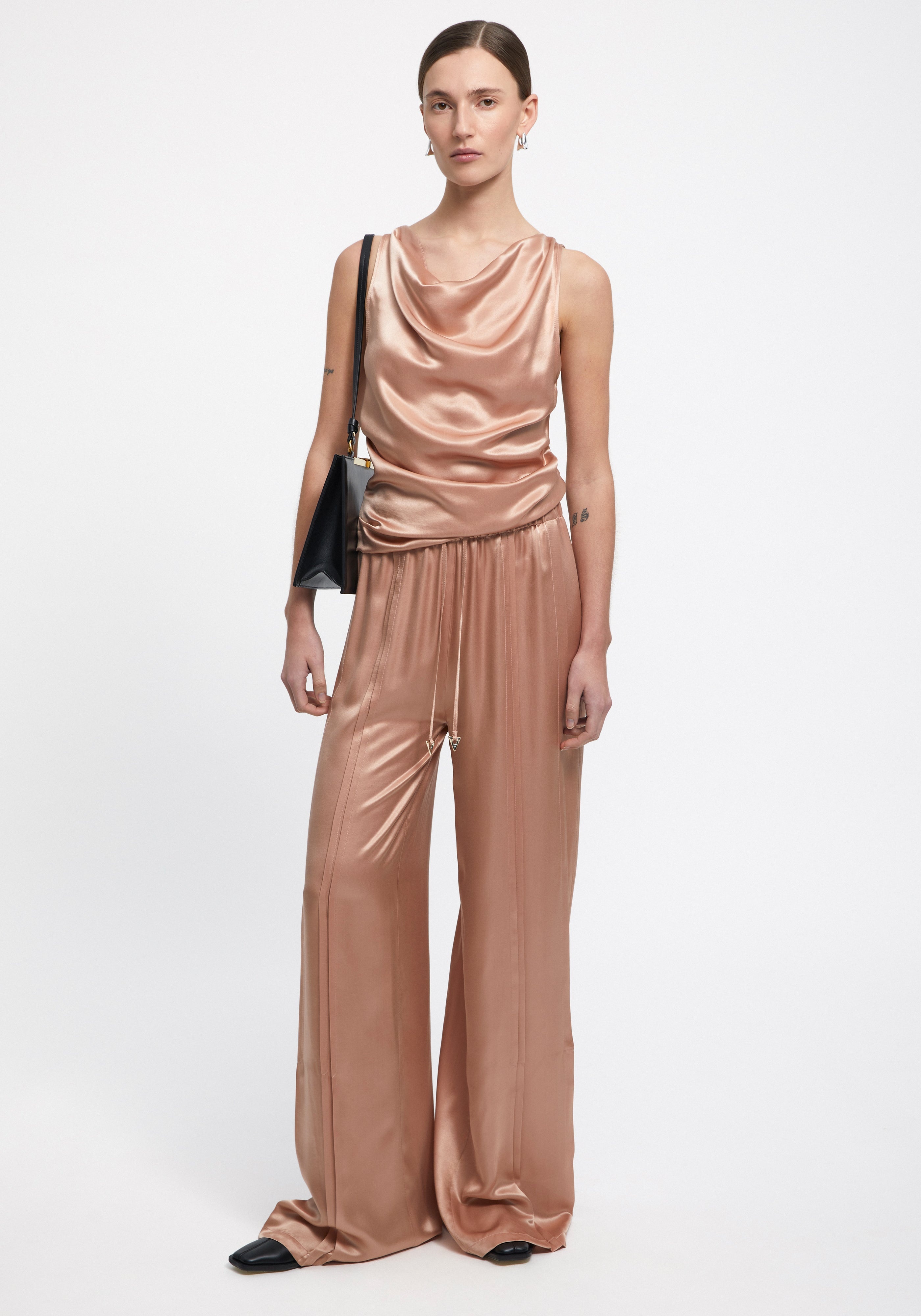 CAMILLE
Satin cowl neck top - 3