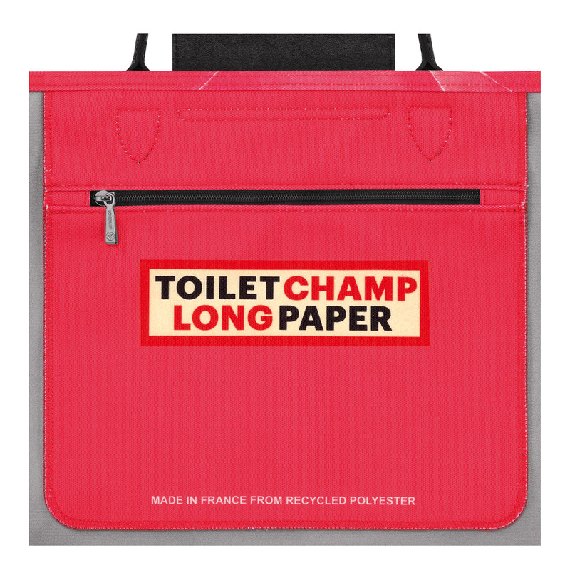 Longchamp x ToiletPaper M Tote bag Red - Canvas 5