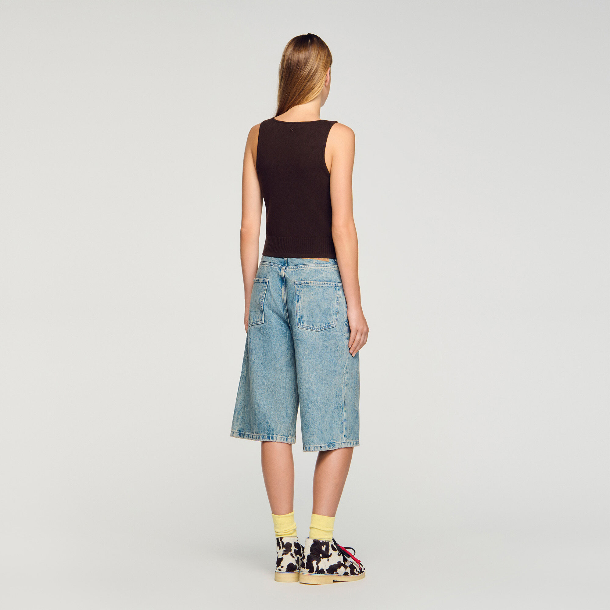 SLEEVELESS FINE KNIT VEST - 5