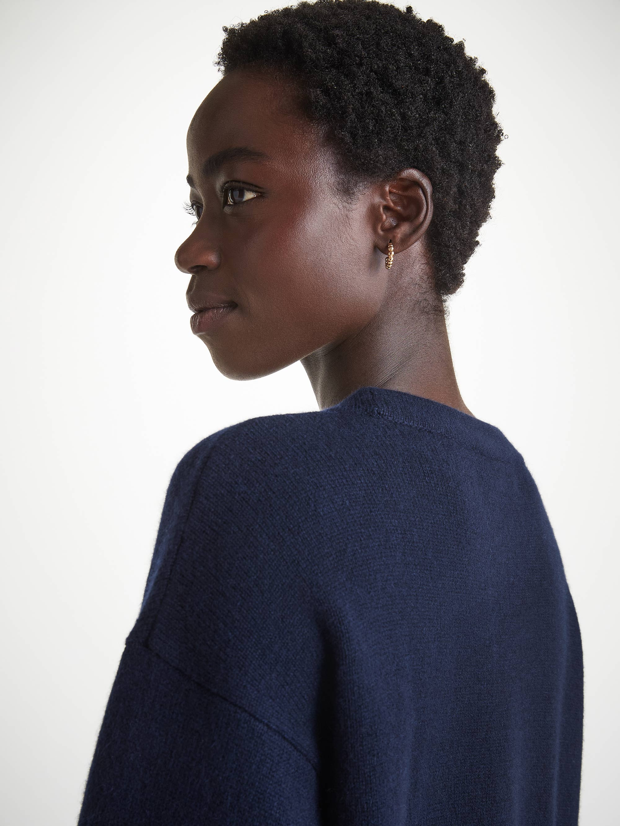 Women's Relaxed Sweater Daphne Cashmere Navy - 5
