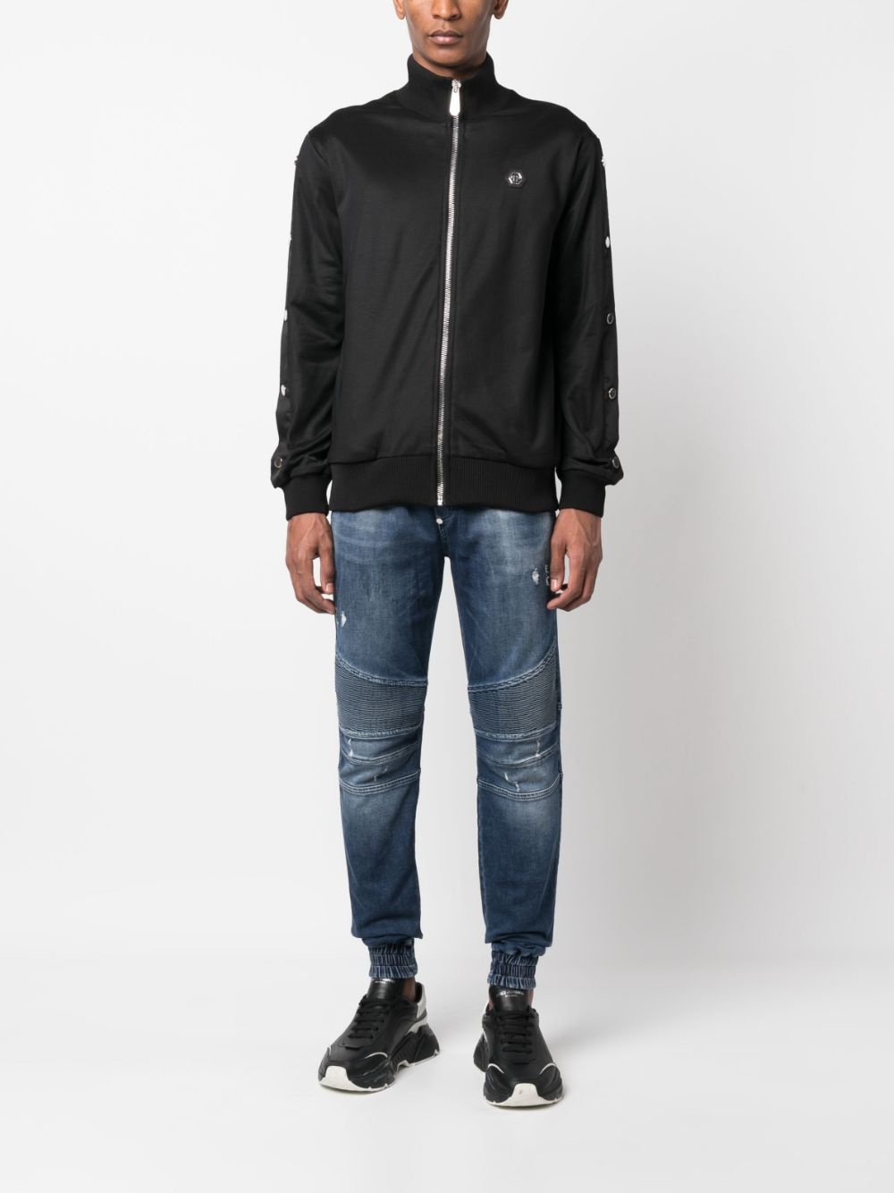 mid-rise tapered-leg jeans - 2