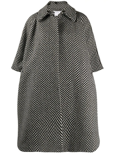 Stella McCartney herringbone pattern cape outlook