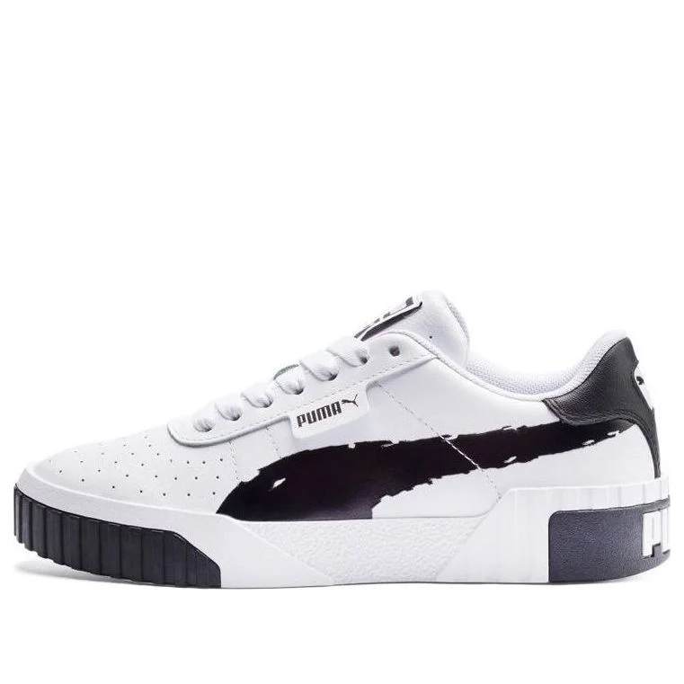 (WMNS) PUMA Cali Brushed 'White Black' 373896-01 - 1