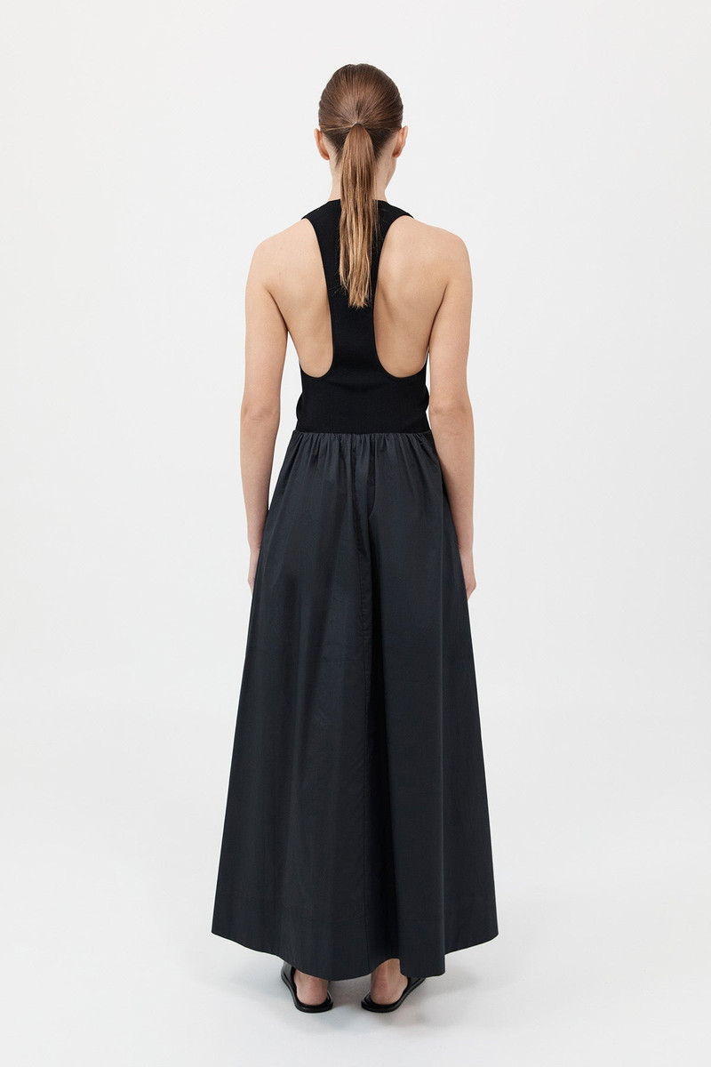Plunge Neck Dress - Black 5