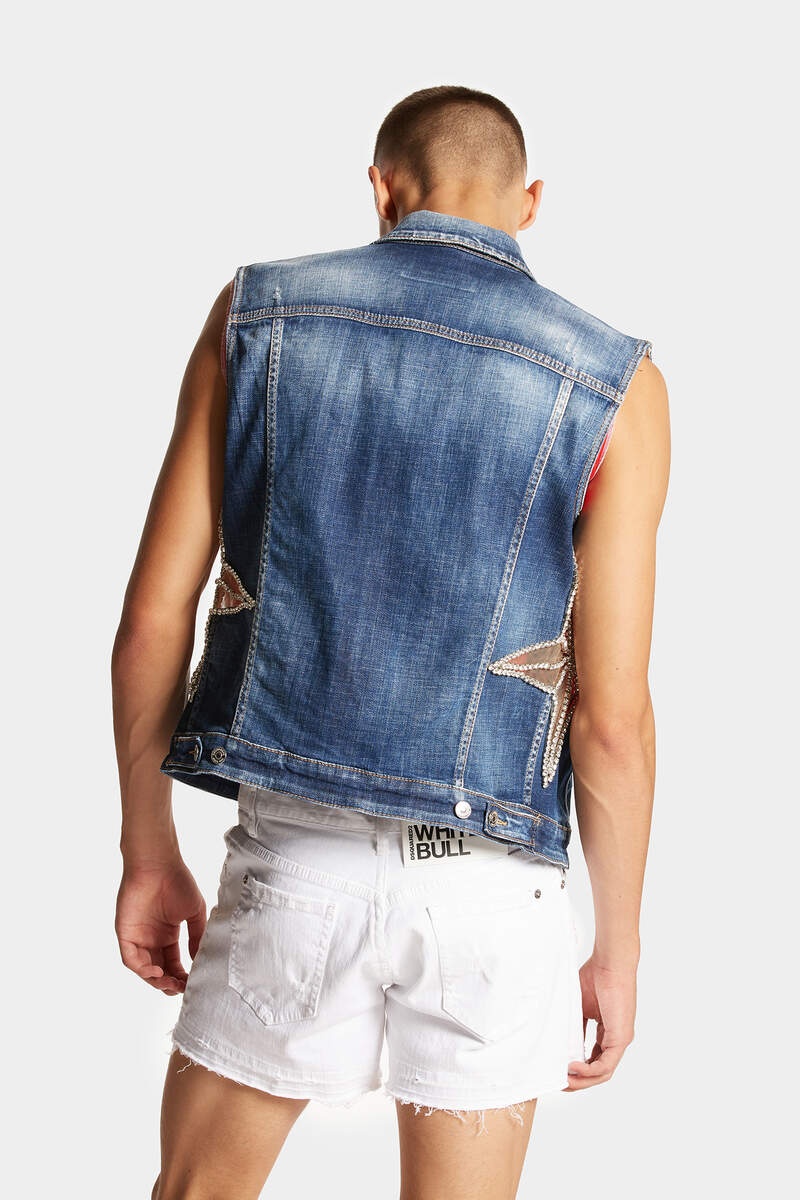 STARRY NIGHT DENIM CLASSIC VEST - 4