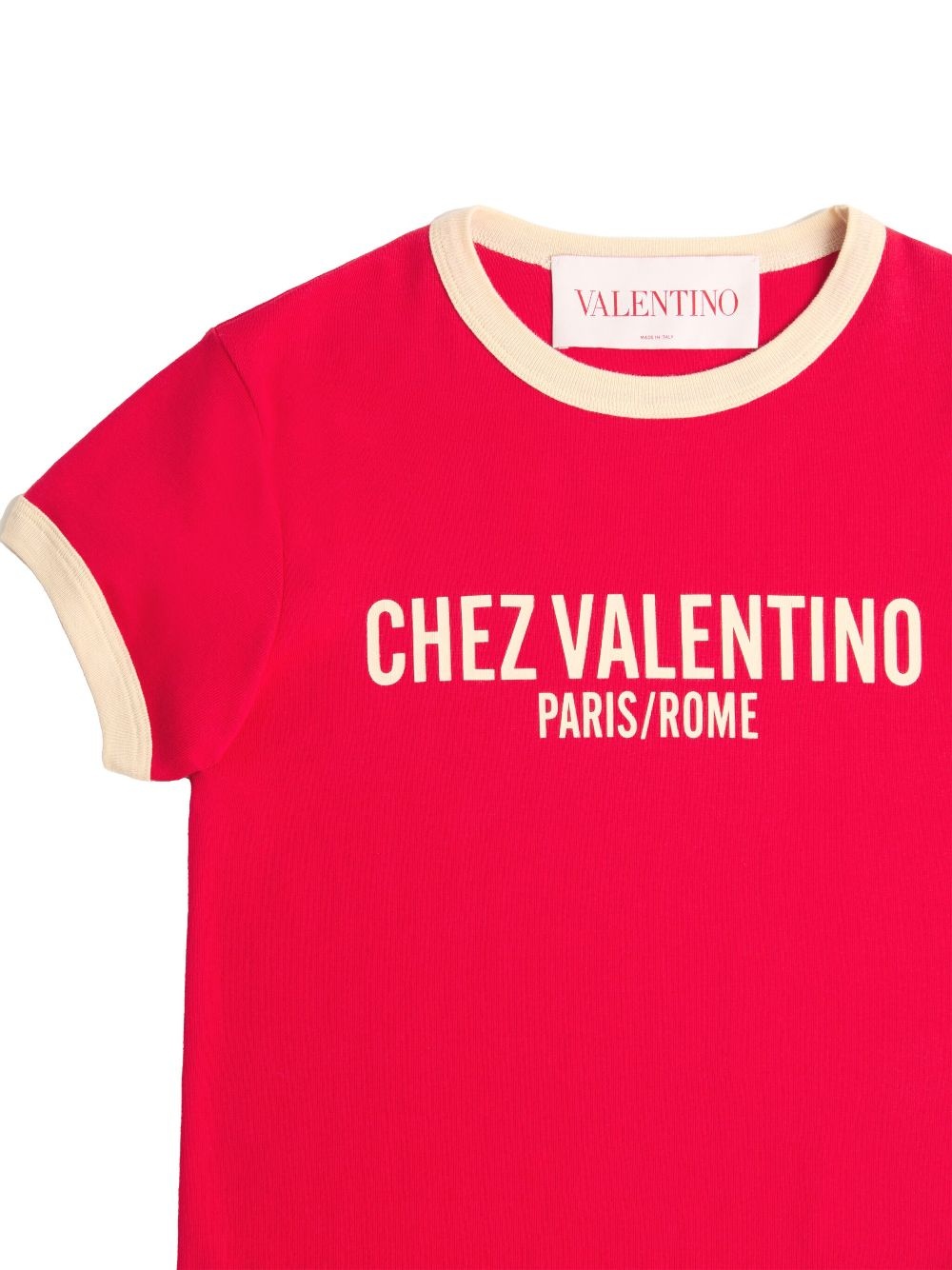 Chez Valentino-print T-shirt - 7