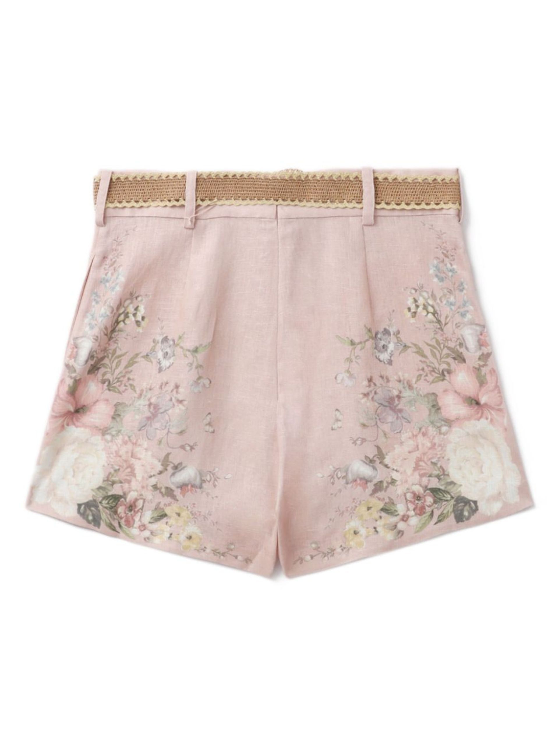 Pink Waverly Linen Mini Shorts - 6