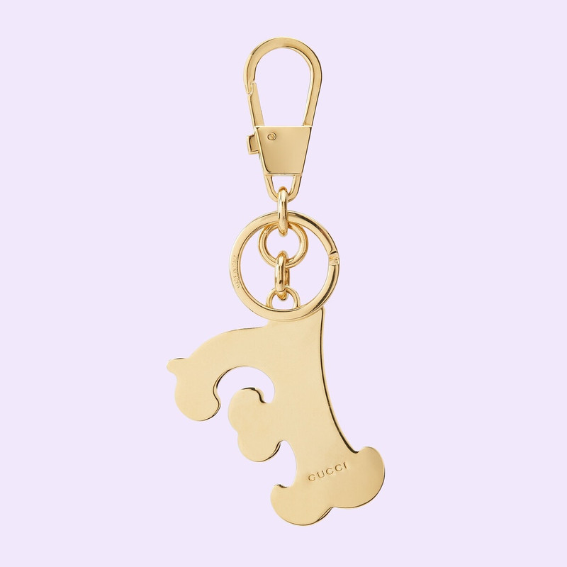 GUCCI Letter F Plexiglas keychain outlook