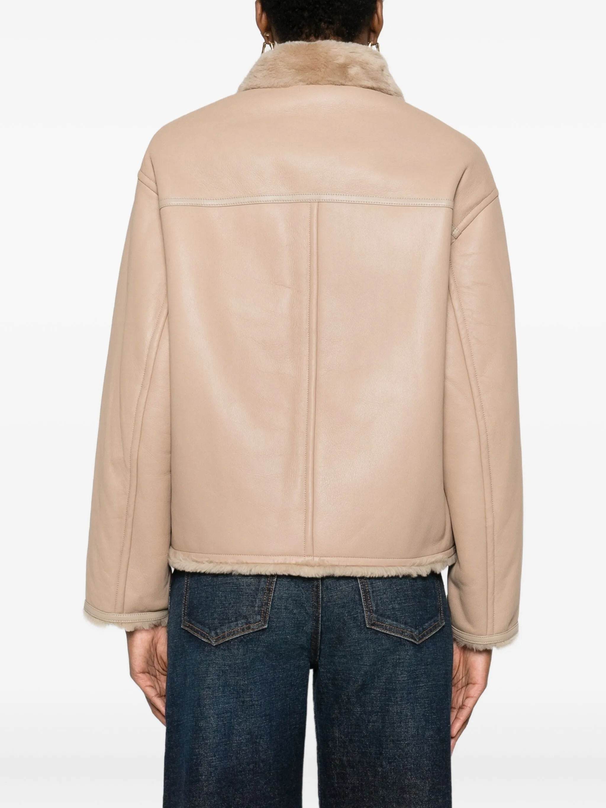 Yves Salomon Fur-collar Buttoned Coat - 3
