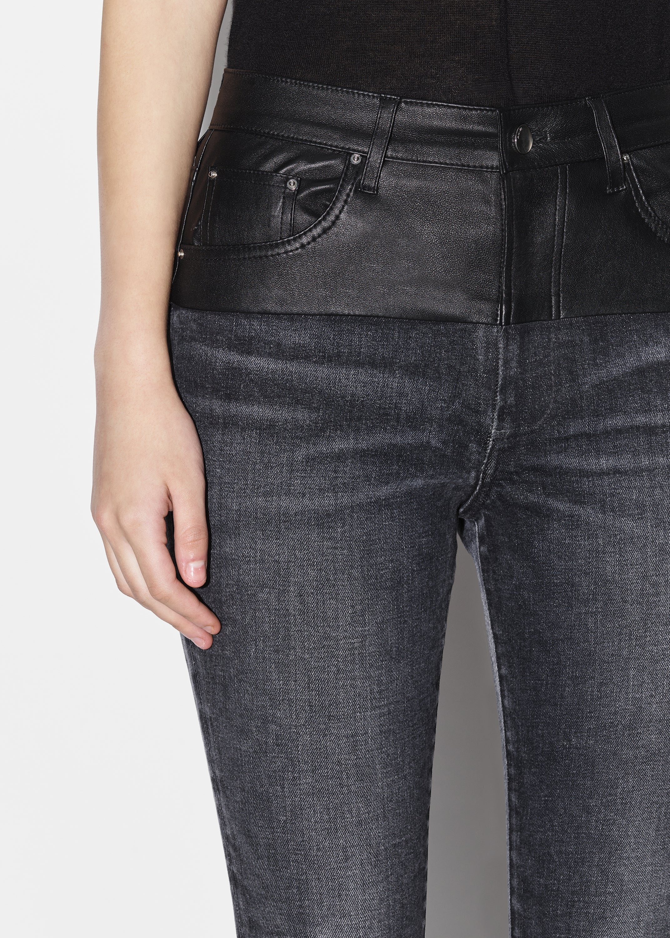 HYBRID SKINNY W/ LEATHER - 6