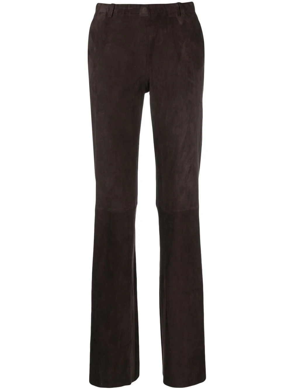 flared suede trousers - 1