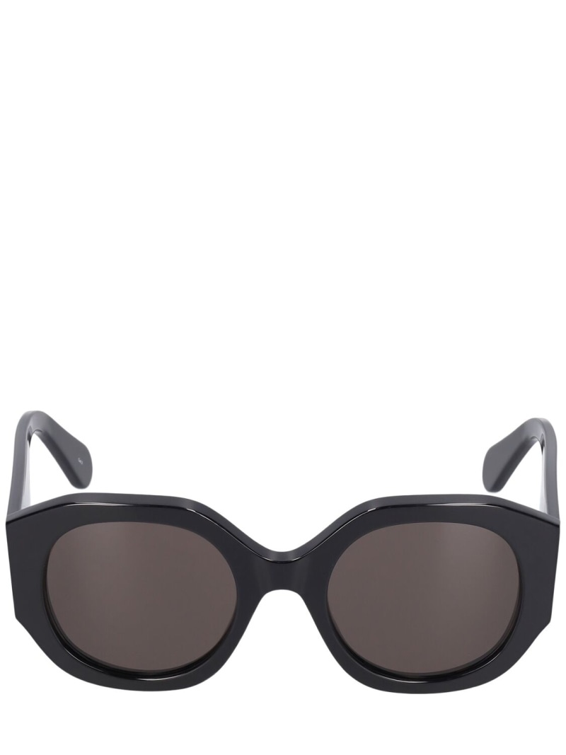 Oversized logo round acetate sunglasses - 1