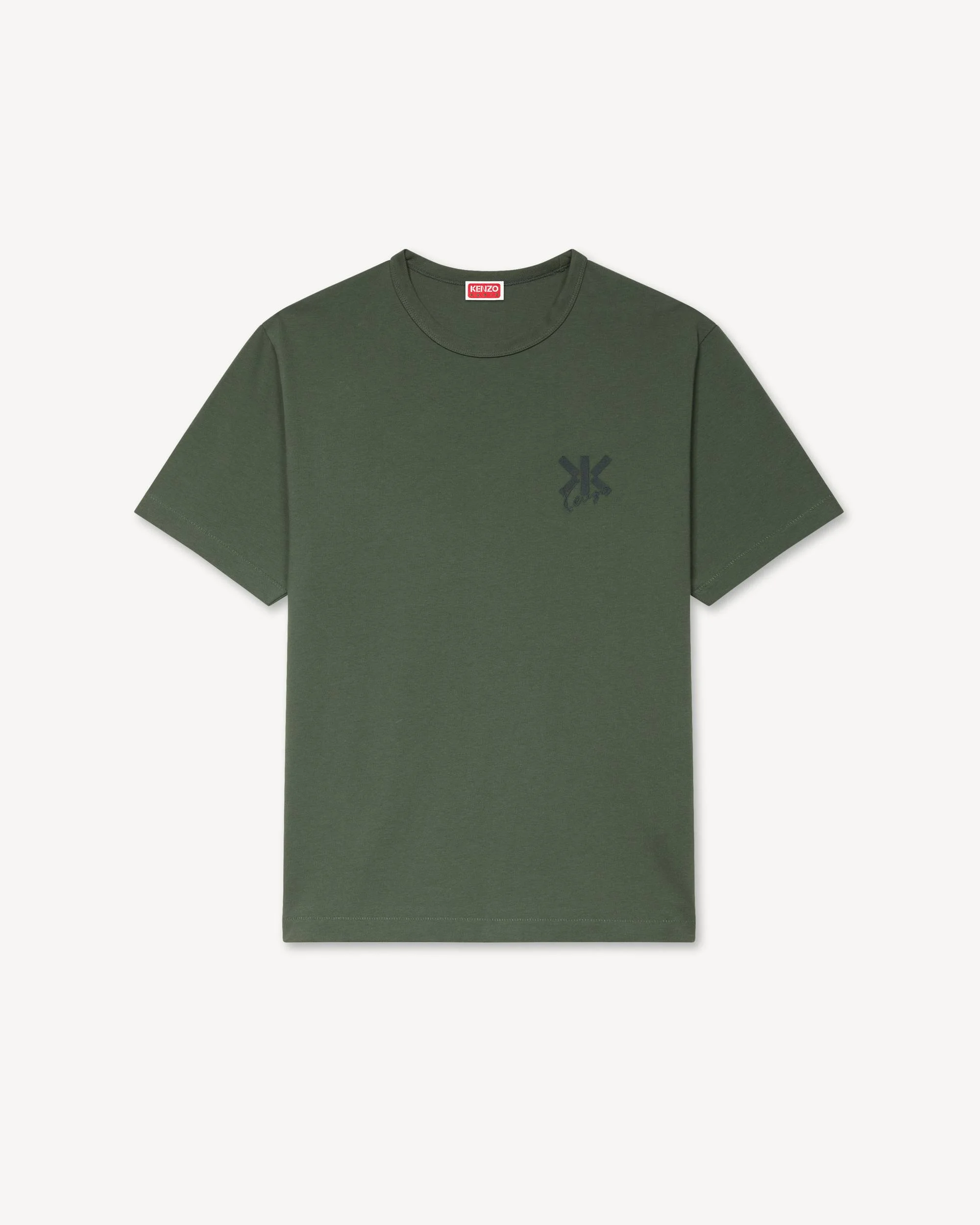 'KENZO Double K' embroidered T-shirt in cotton - 1