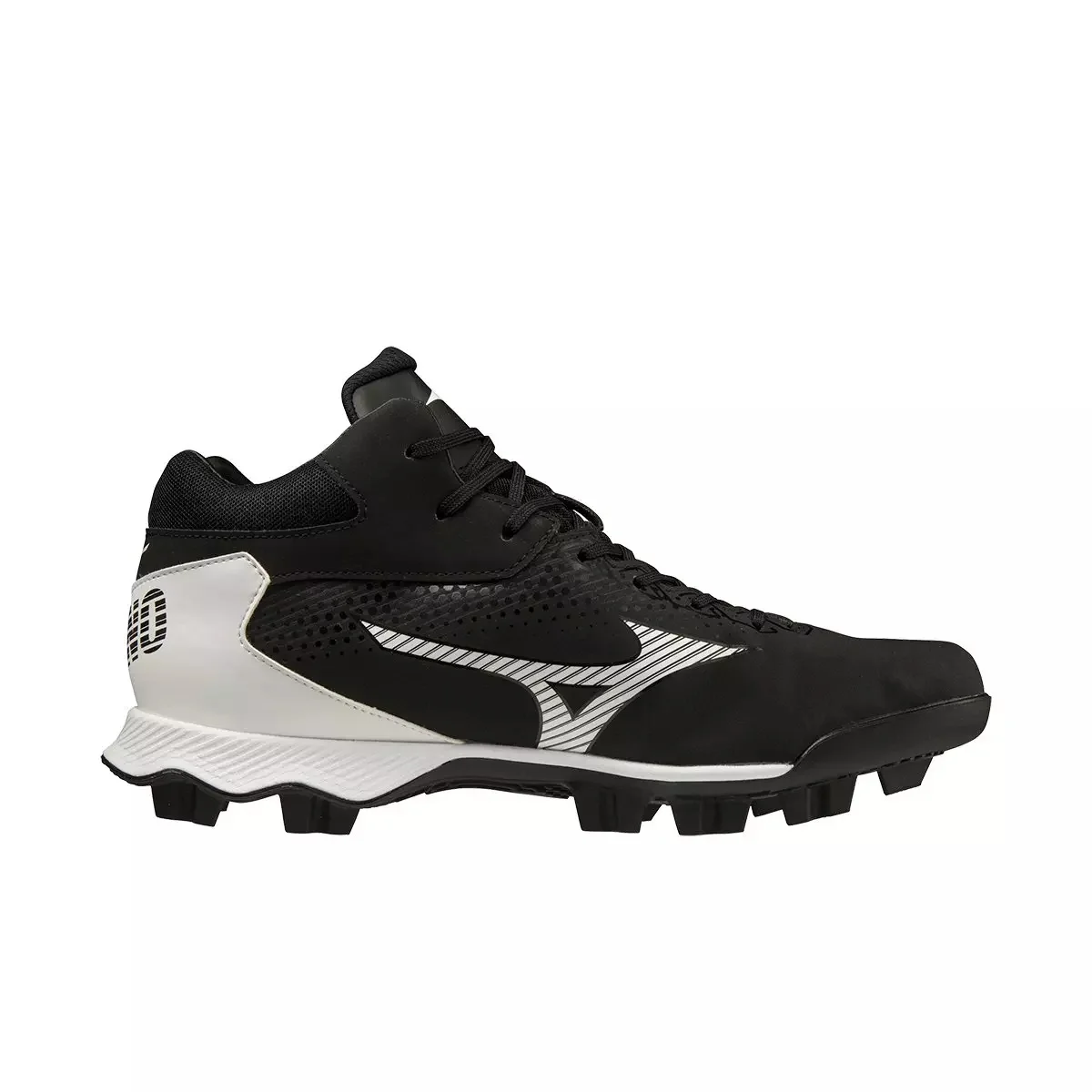 Wave LightRevo TPU Mid "Black/White" Men's Baseball Cleat - 1