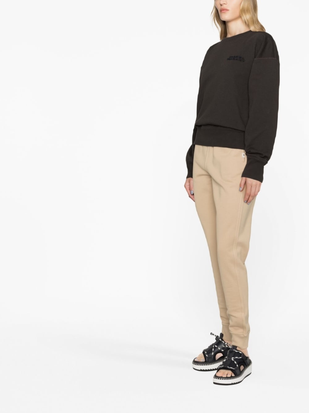 embroidered logo crew neck sweatshirt - 4