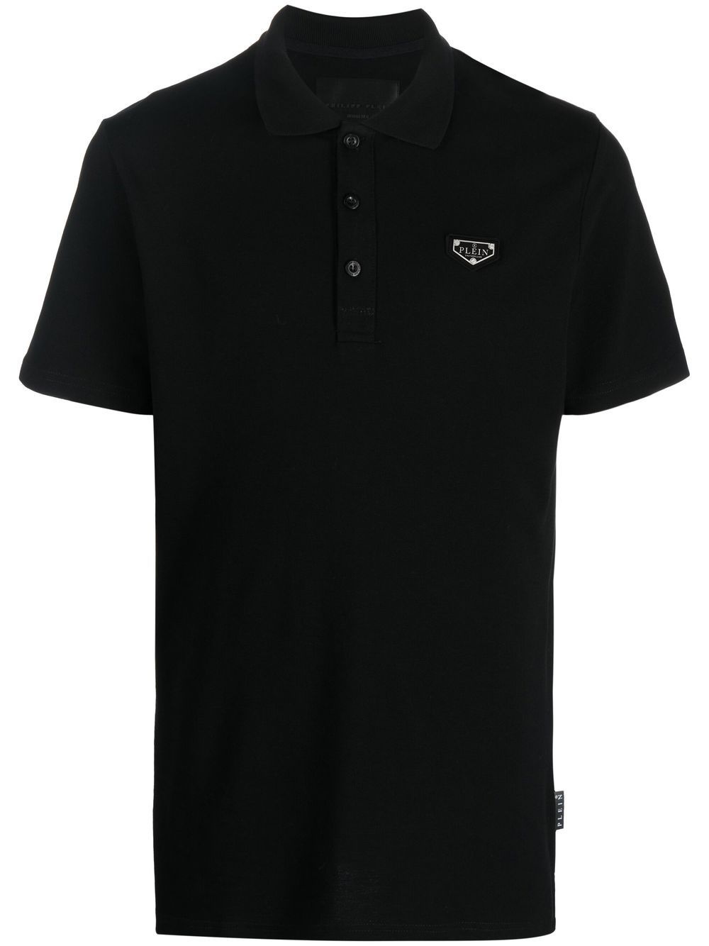 logo-plaque polo shirt - 1