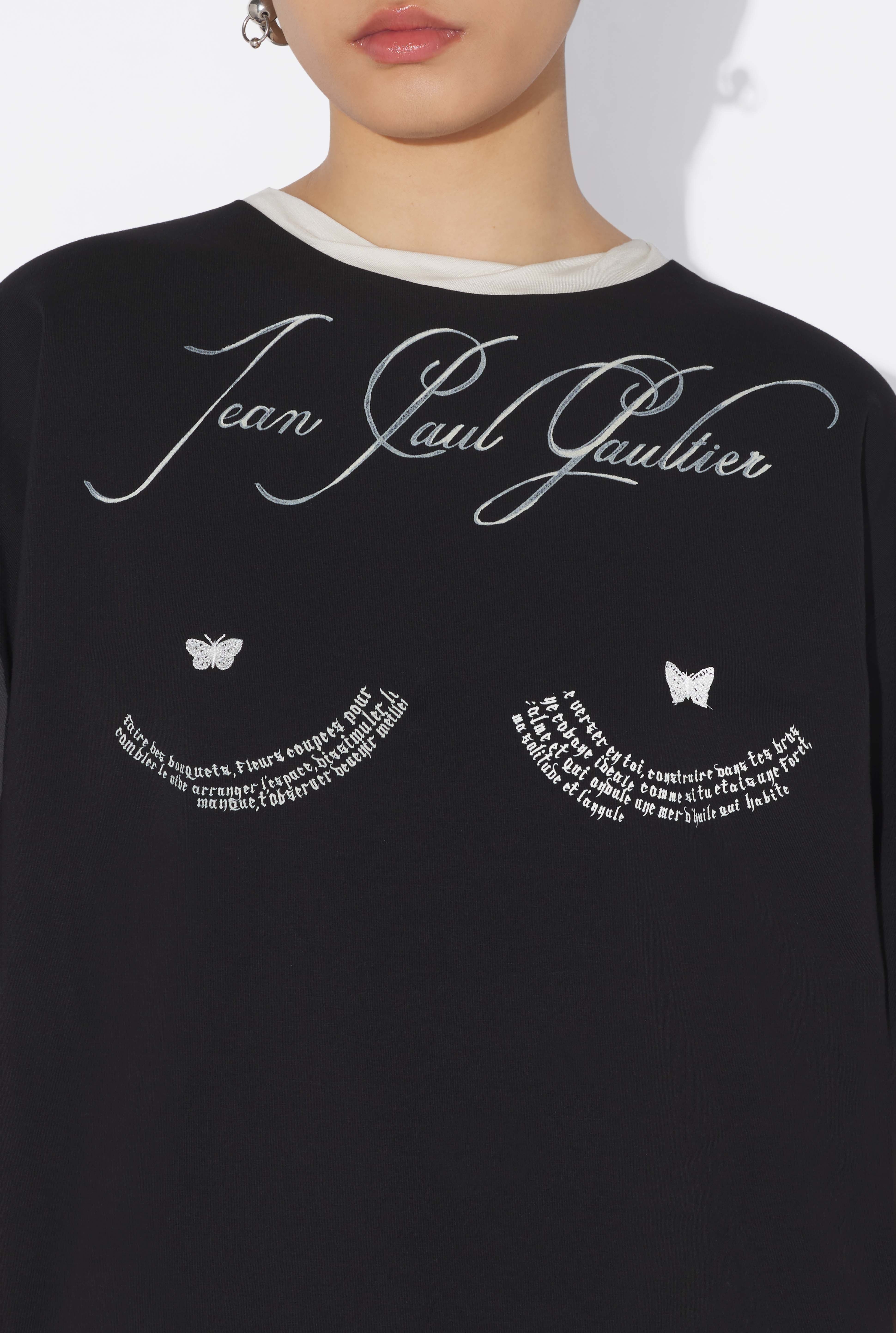 THE OVERSIZED BLACK “TATTOO POEM” T-SHIRT - 5