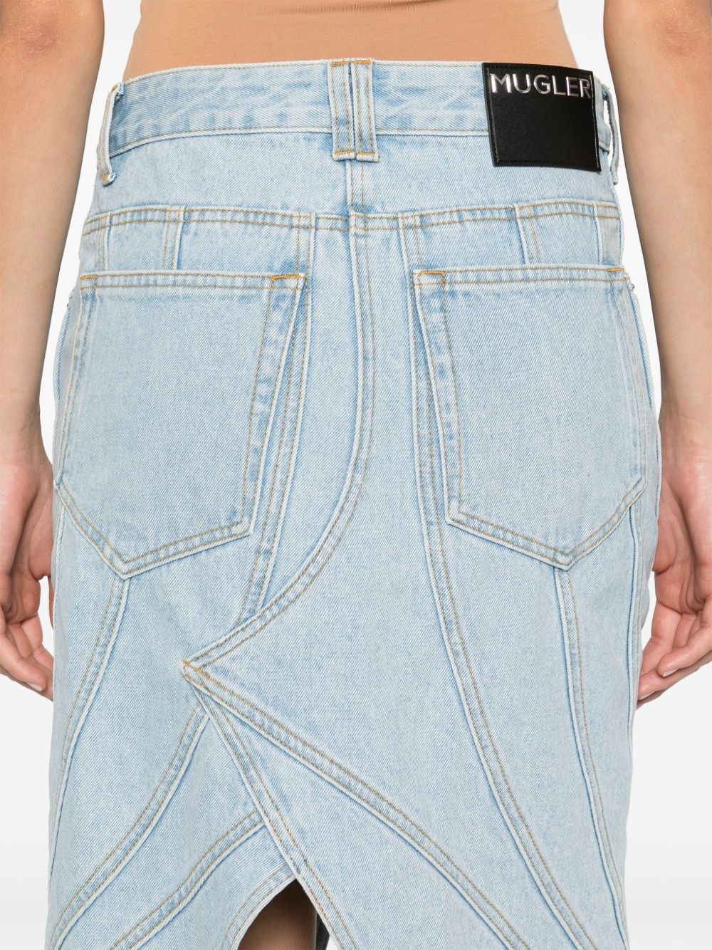 spiral denim skirt - 5
