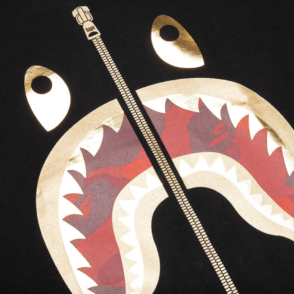 COLOR CAMO SHARK TEE - BLACK/RED - 3