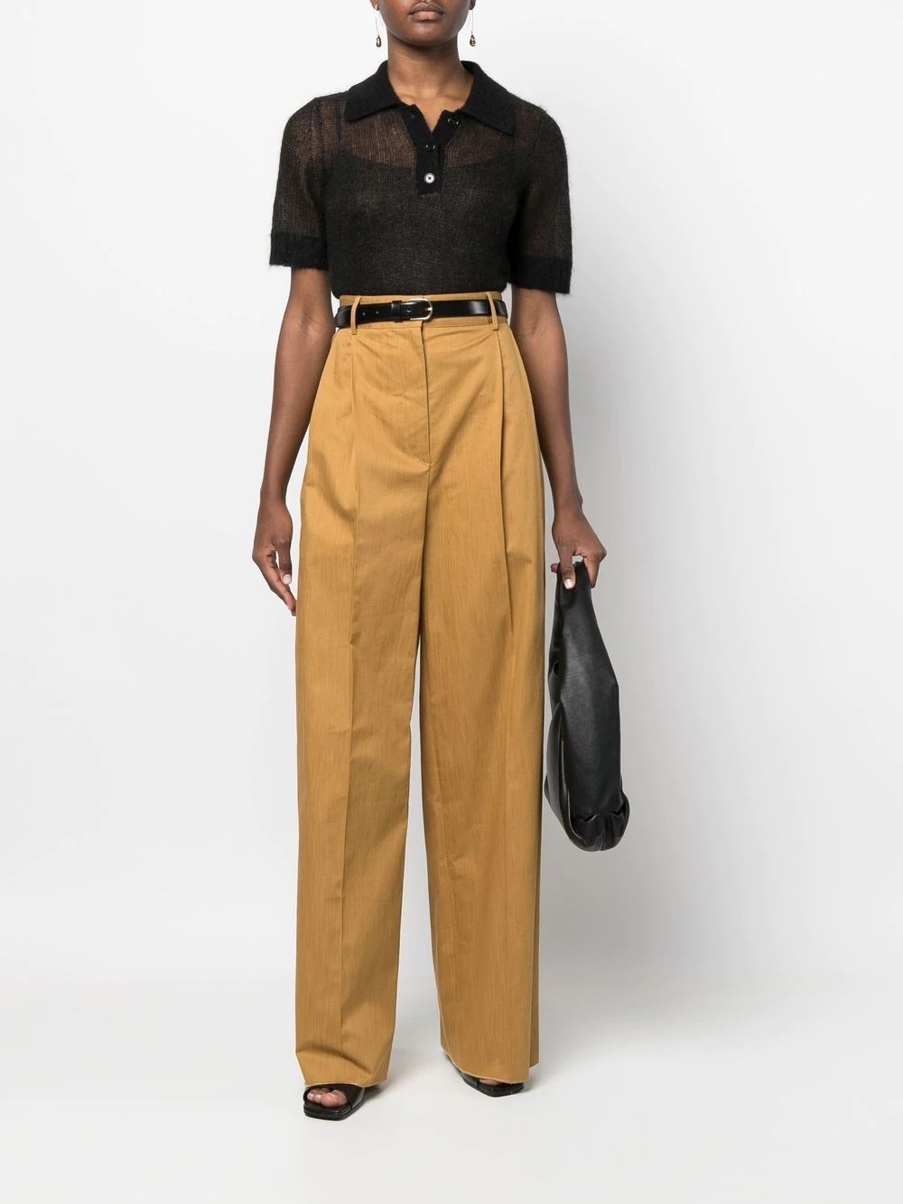 high-waisted wide leg trousers - 2
