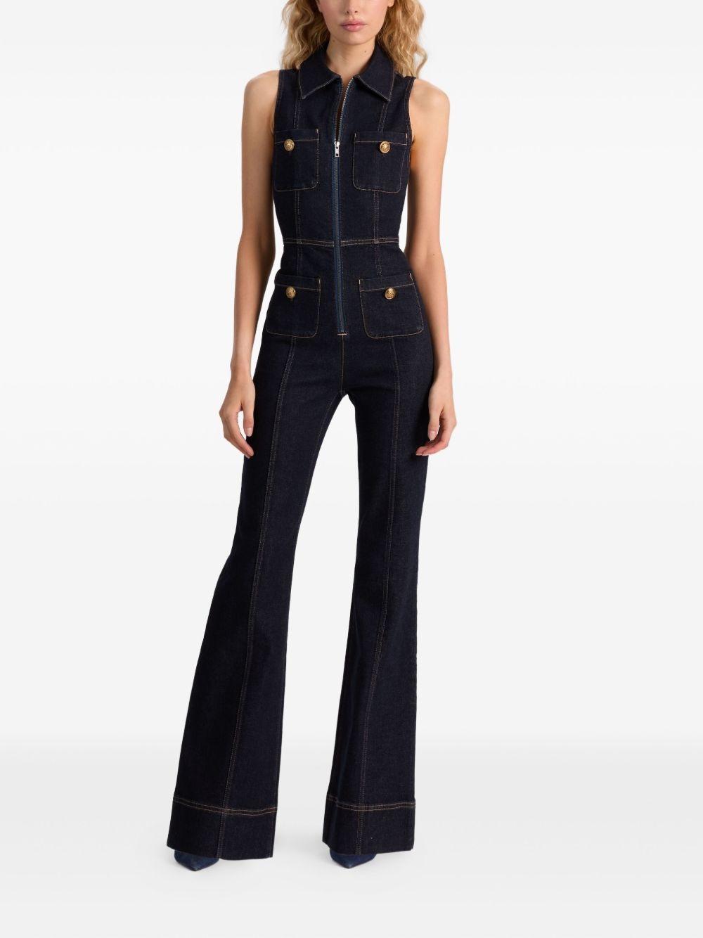 Rachel sleeveless button-detail jumpsuit - 2