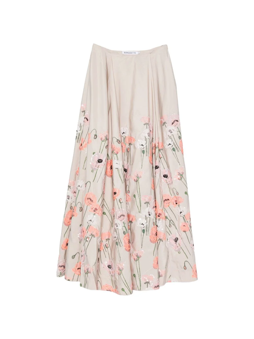 Kennedy floral-embroidered maxi skirt - 1
