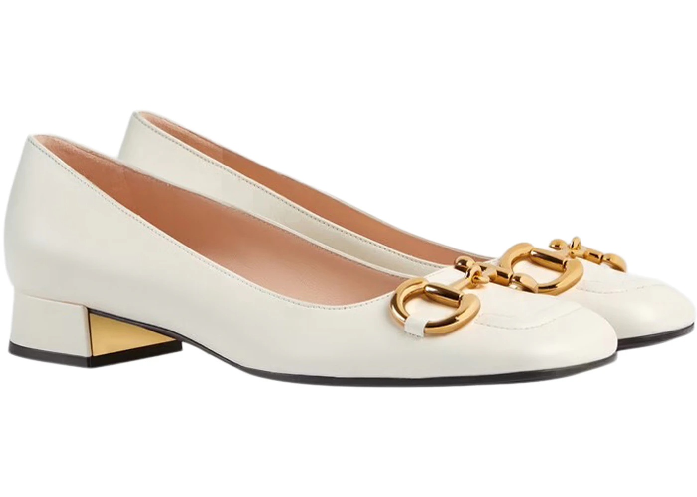 Gucci Horsebit Ballet Flat White Leather - 2
