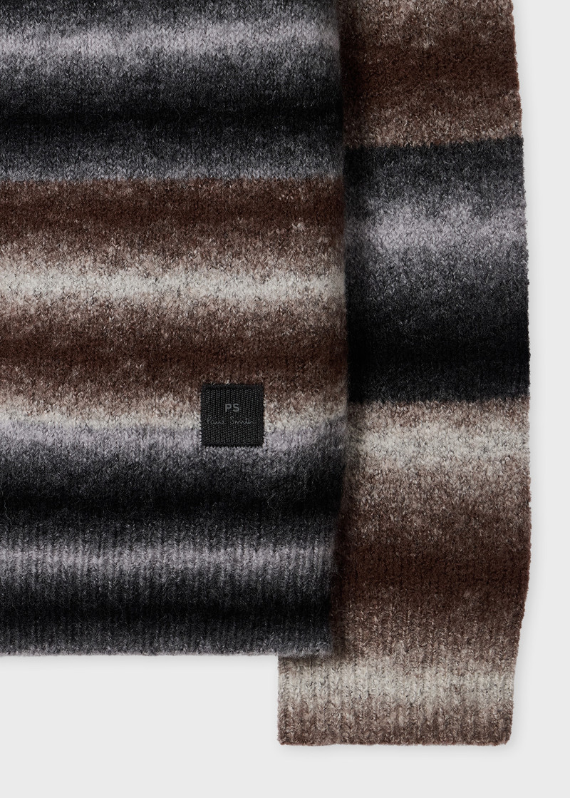 Brown and Black Faded Stripe Cardigan 3