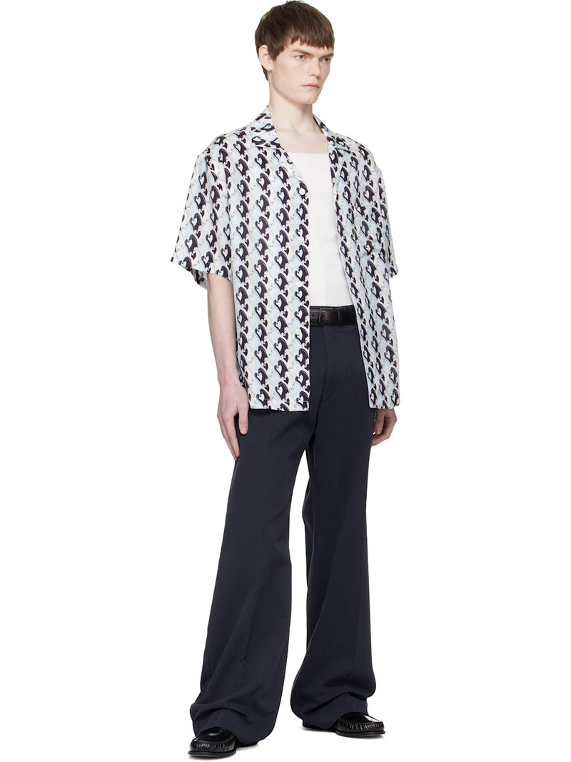 Lanvin Blue Lunar Year Print Shirt outlook