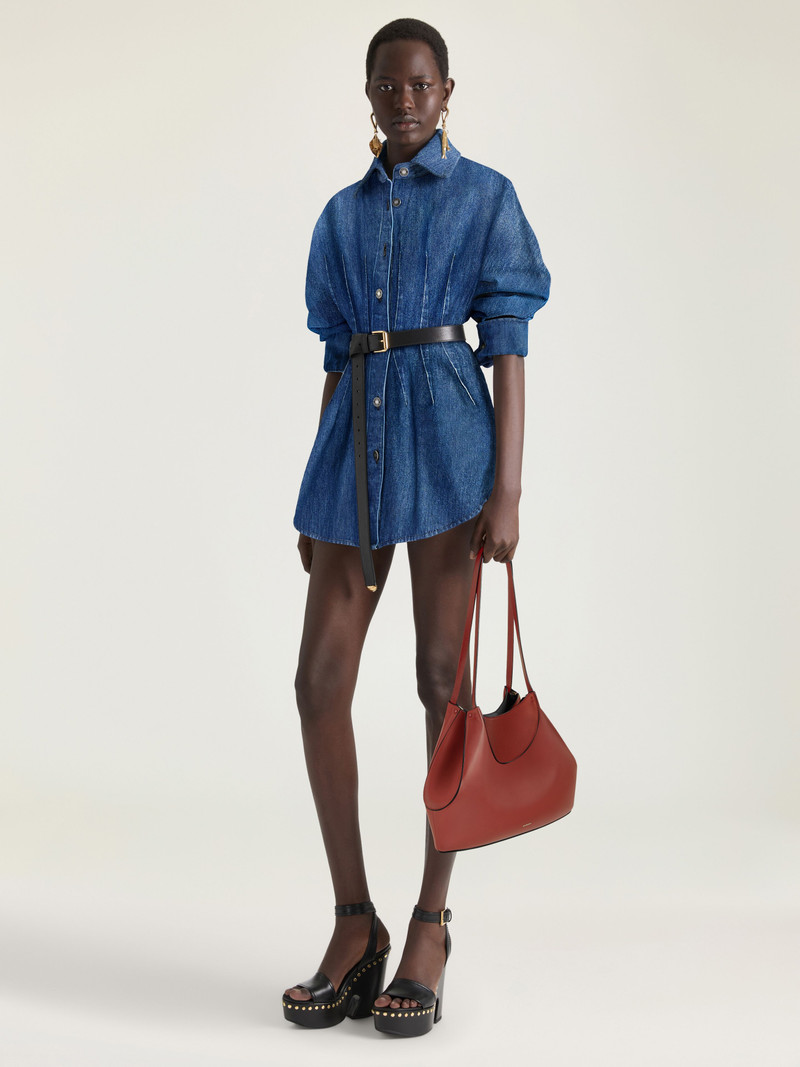 Givenchy SMALL FACET TOTE BAG IN GRAINED LEATHER outlook