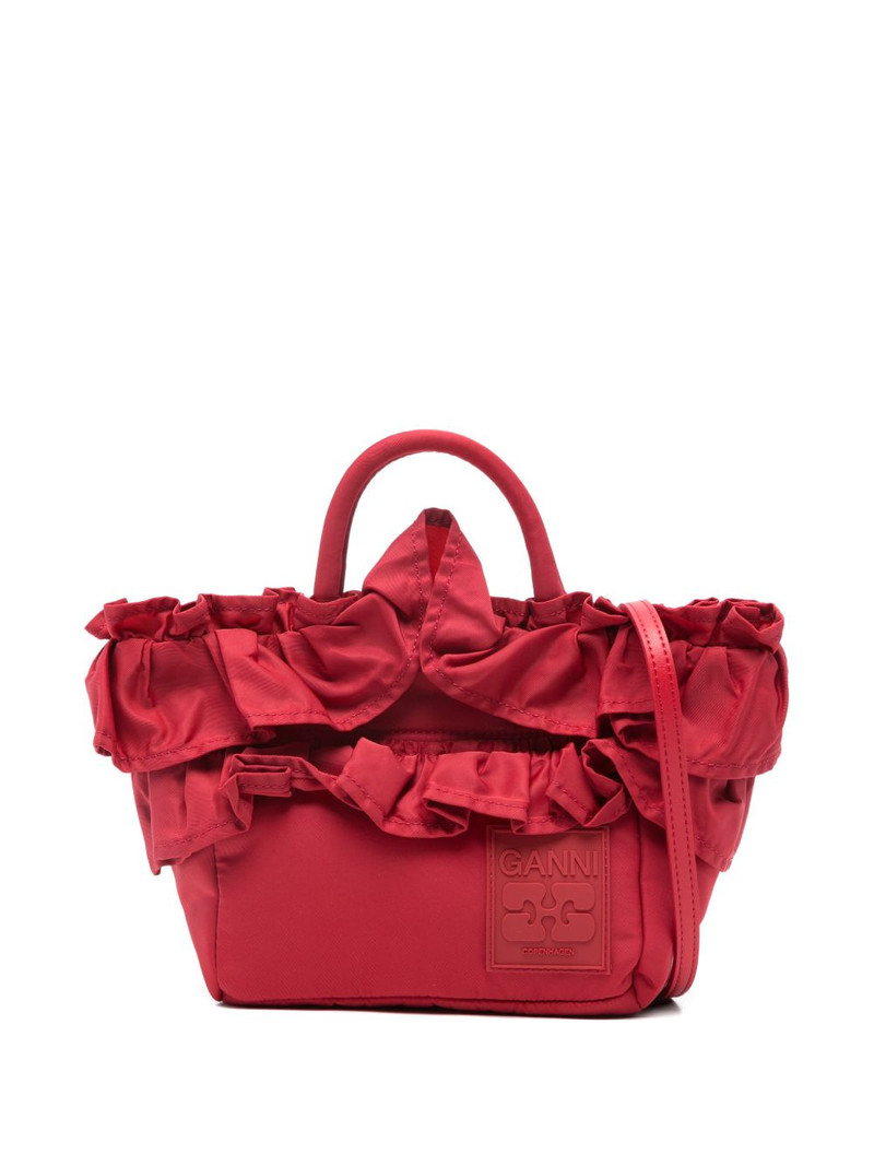 ruffled-detail tote bag 1