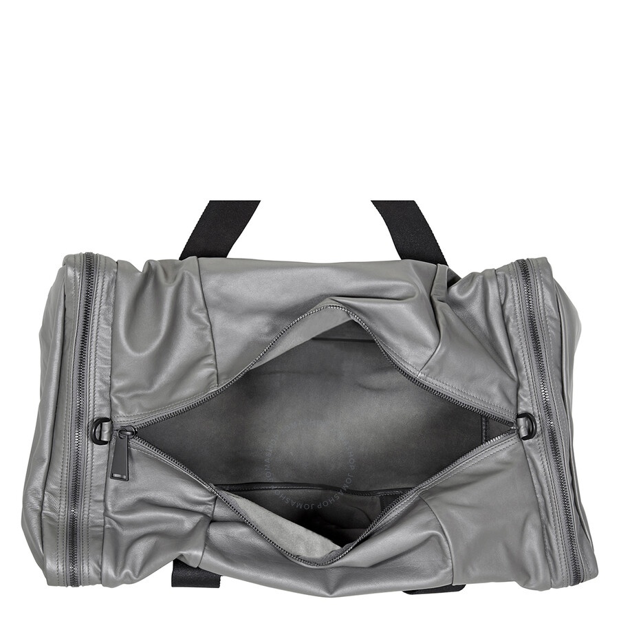 Bottega Veneta Men's Leather Duffle Bag In Grey - 4