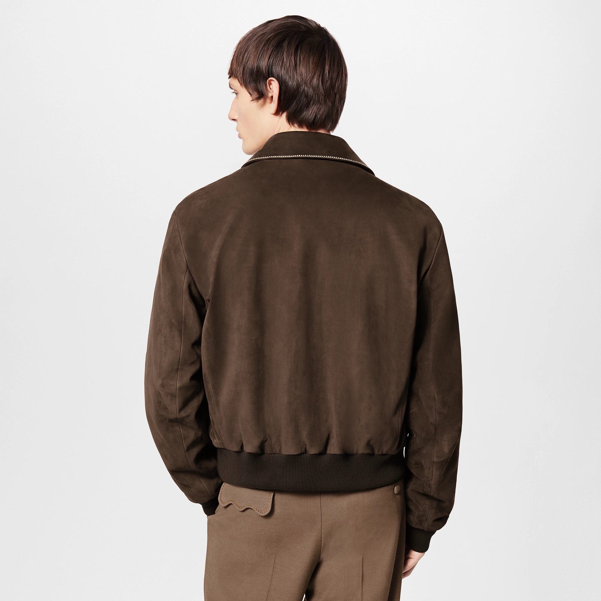 Embroidered Suede Calfskin Bomber - 5