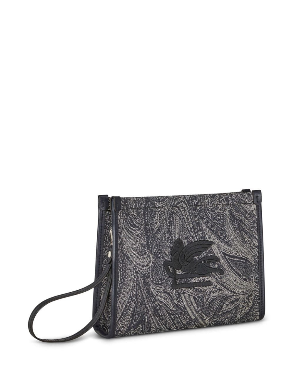 Pegaso-motif paisley clutch bag - 3