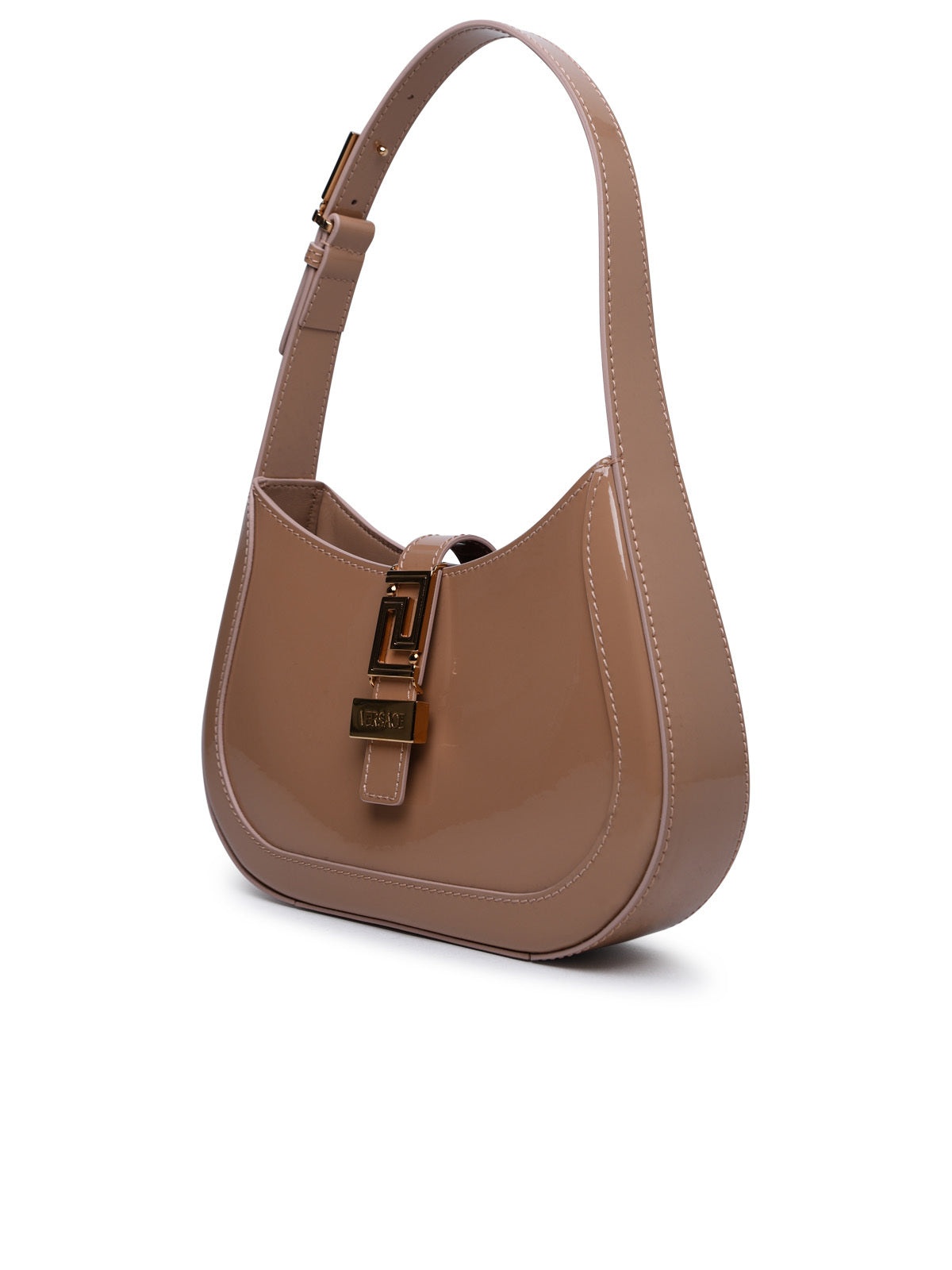 Versace Woman 'Greca Goddess' Small Beige Lambskin Hobo Bag - 2