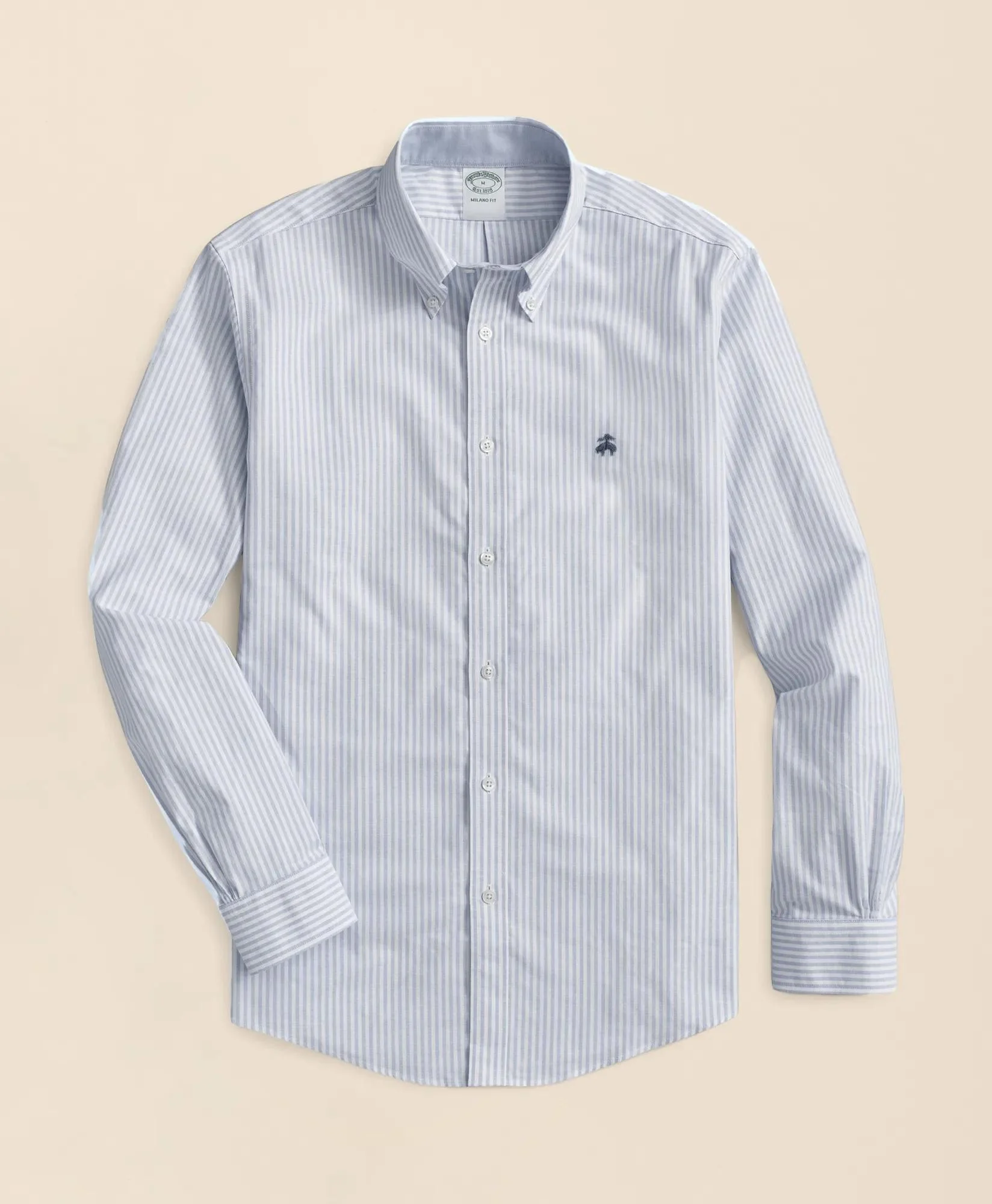 Stretch Non-Iron Oxford Button-Down Collar, Bengal Stripe Sport Shirt - 1