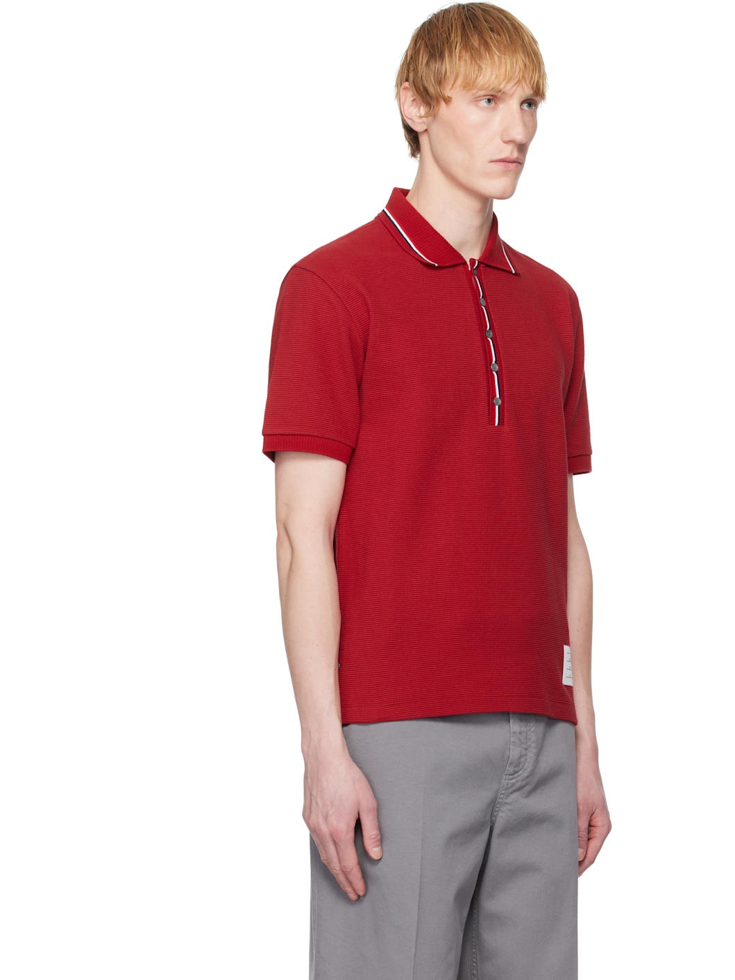 Red RWB Waffle-Knit Polo - 2