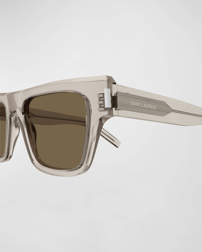 SAINT LAURENT Men's SL 469 Acetate Rectangle Sunglasses outlook
