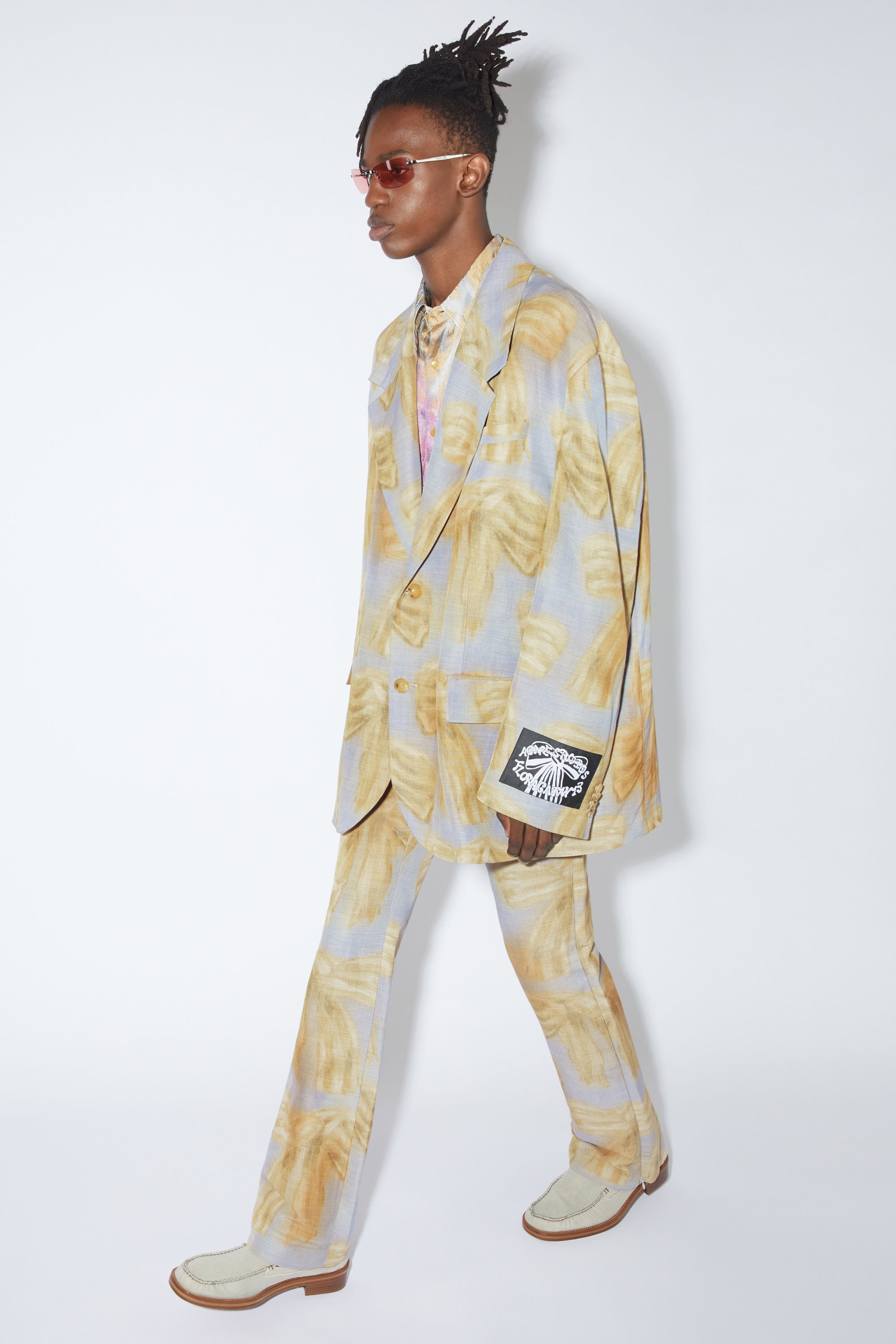 Printed jacket - Light blue/beige - 4