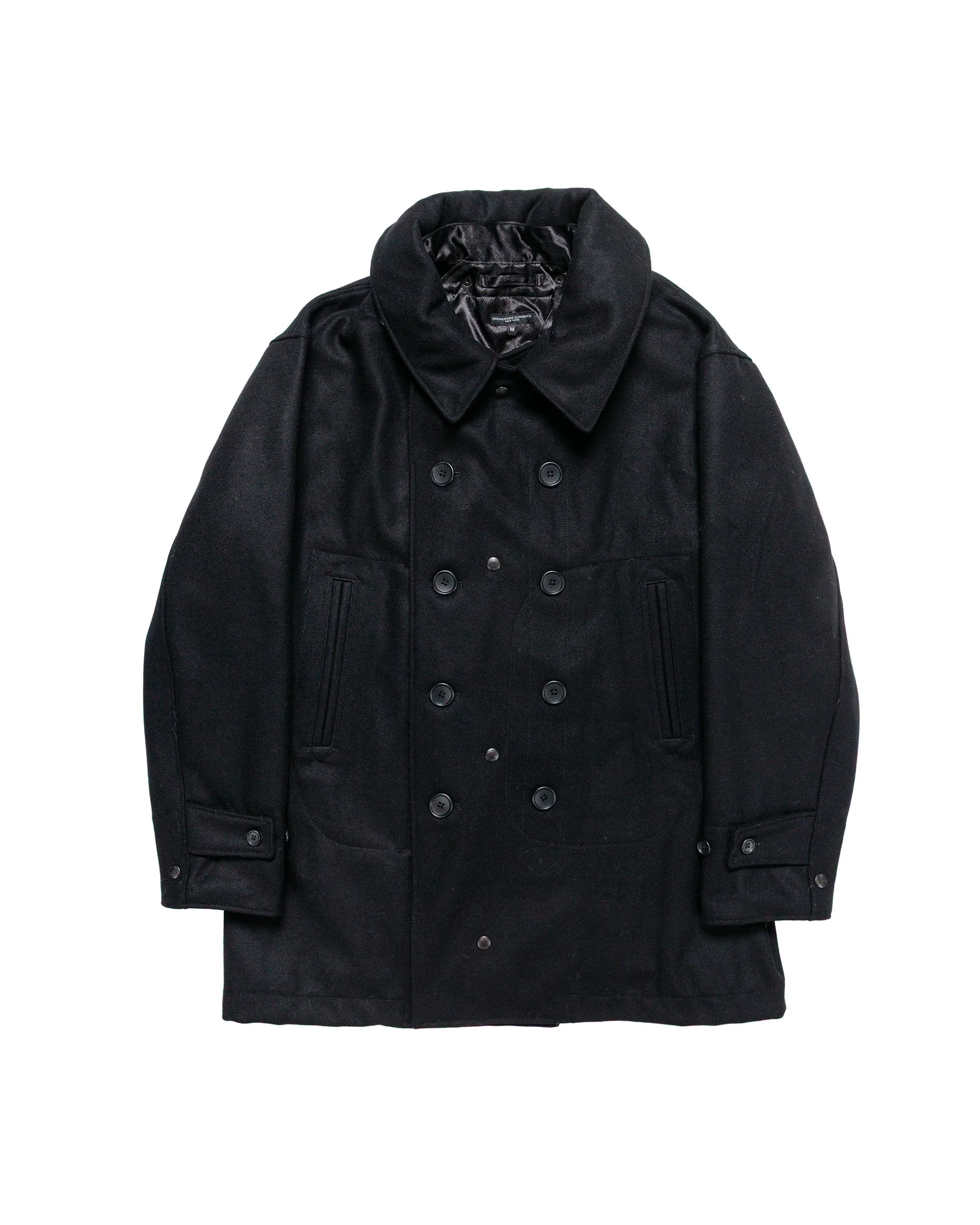 Fireman Jacket Black 24oz Wool Melton - 1
