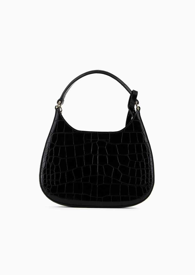 Small mock croc hobo bag 3