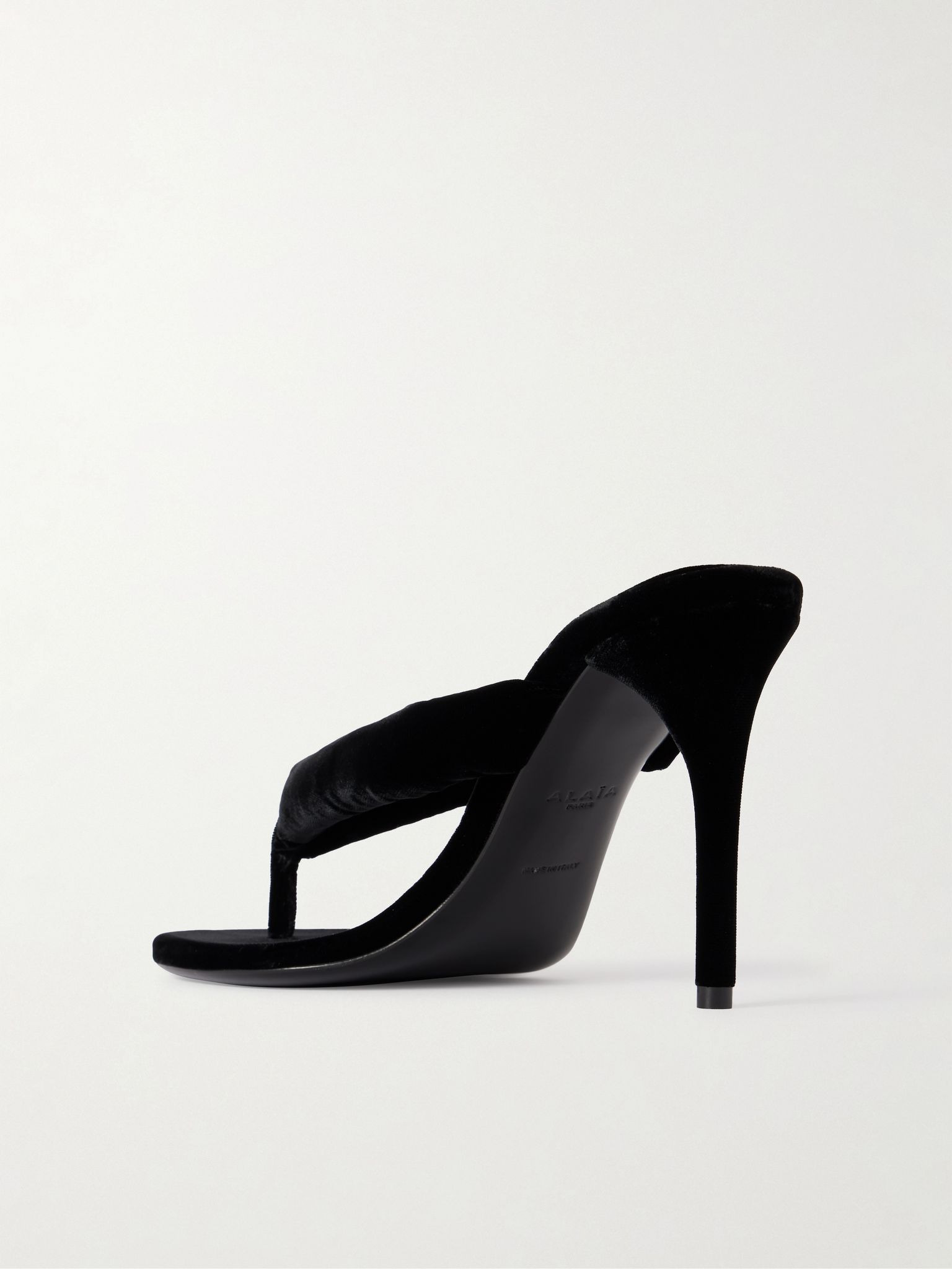 90 velvet mules Black - 3