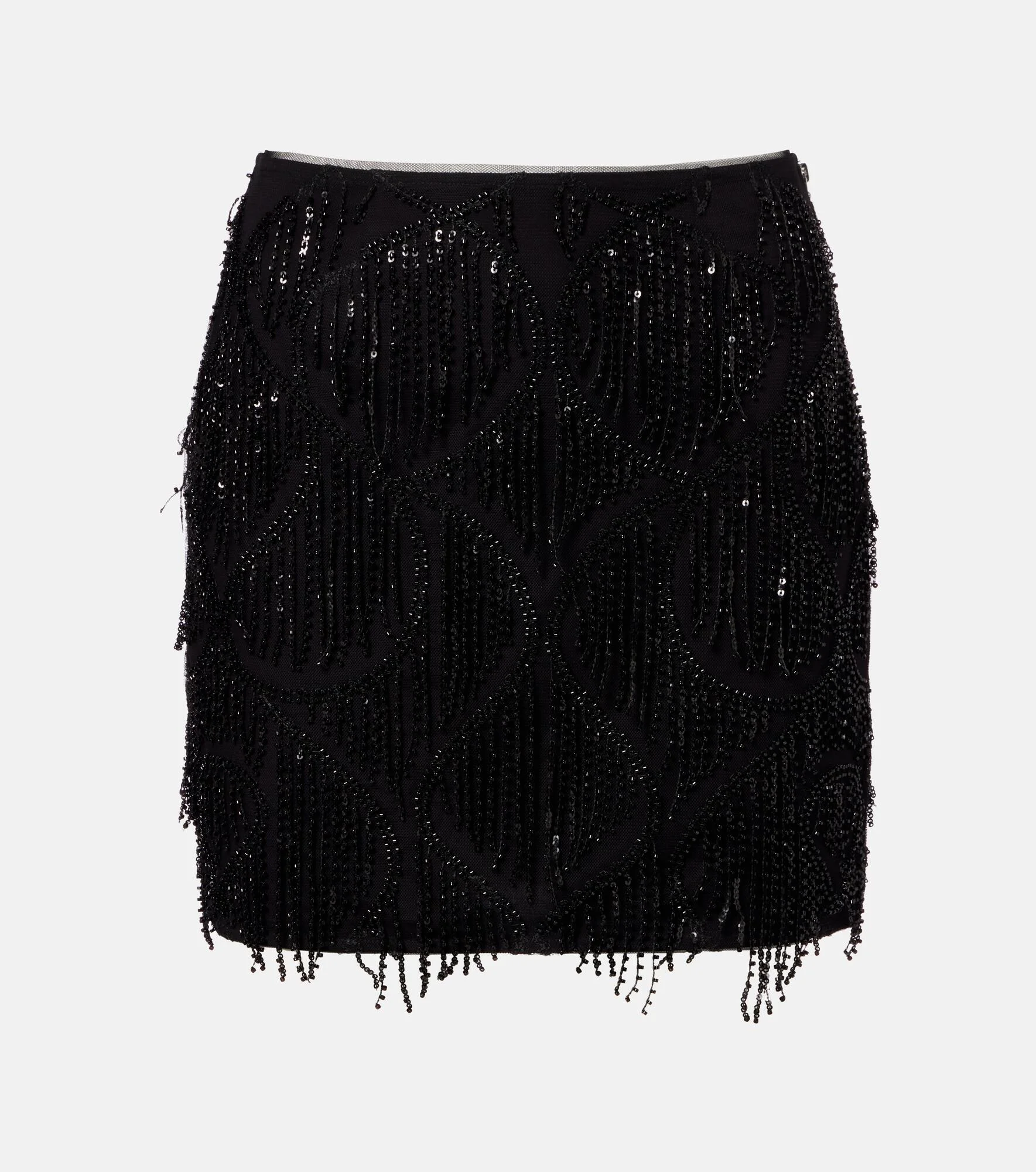 Vika fringed sequined miniskirt - 1